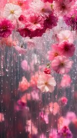 Hanging Cosmos Suspended in Crystal Precipitation.