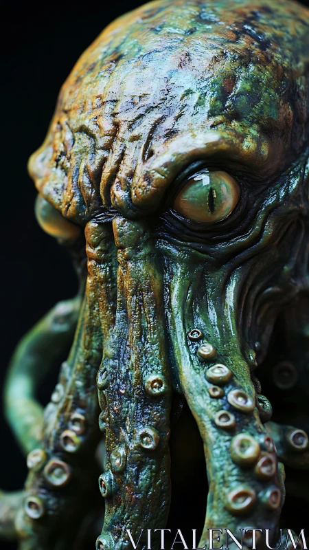 Cephalopod elder entity rendered with hyper-wet textures.