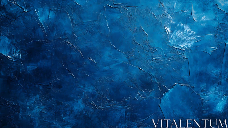 Midnight cobalt tides swirl across textured abstract depths.