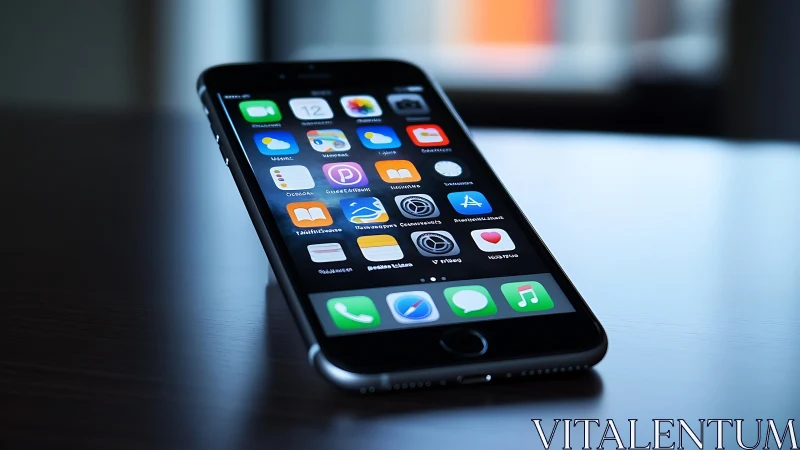 Midnight Portal: iPhone's Neon Digital Ecosystem.