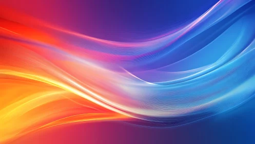 Vibrant light waves sweep across a glowing color gradient
