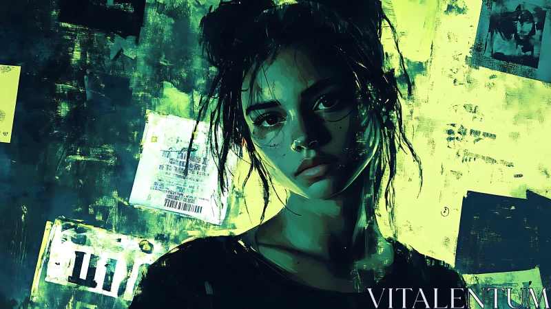 Moody teal portrait of a girl lost in quiet reflection.