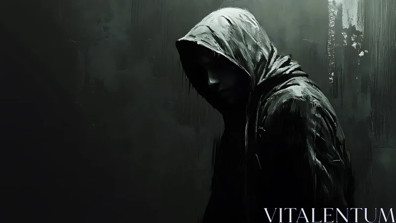 Hooded figure lingering in shadows with quiet, moody tension.