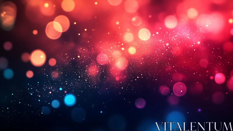 Vivid Bokeh Lights Abstract Background in Warm and Cool Tones.