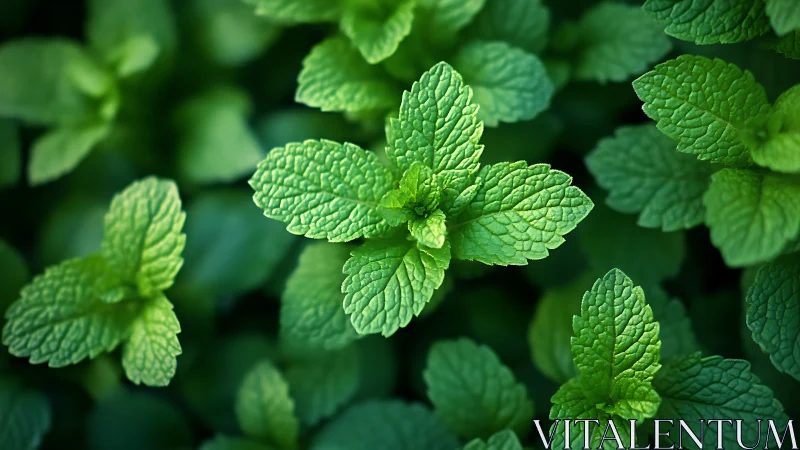 Mint leaves quietly orchestrate a cool emerald chorus