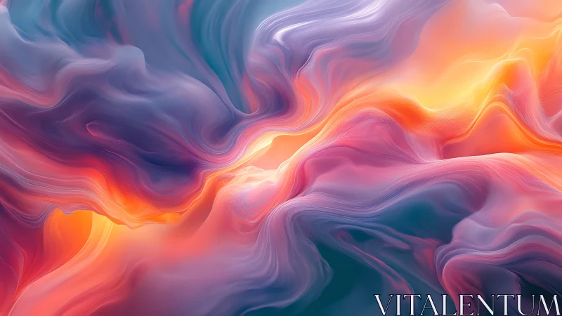 Volumetric gradients shape fluid abstract clouds with luminous cores