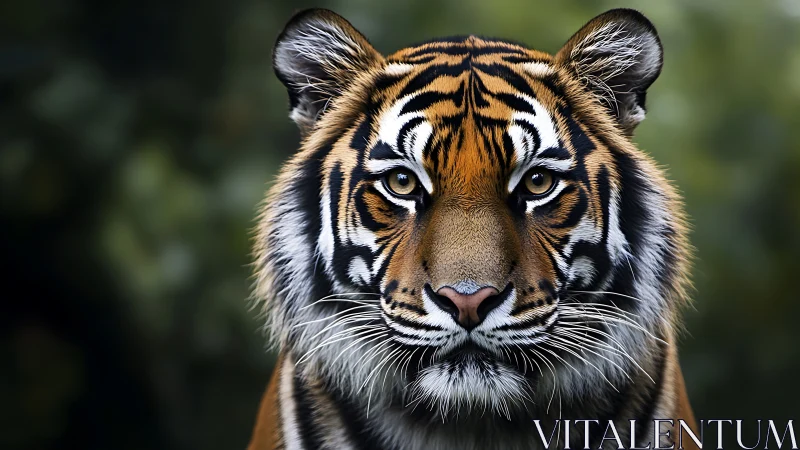 Striking tiger portrait shares a calm, powerful forest gaze