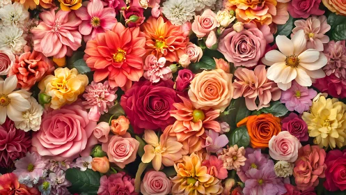 Radiant Garden Blooms in Vibrant Harmony.