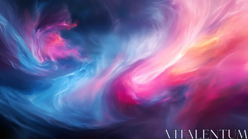Swirling nebula currents in vivid magenta and electric blue.