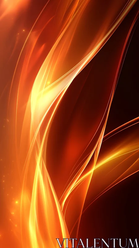 Golden Light Waves Flow Through Darkness.