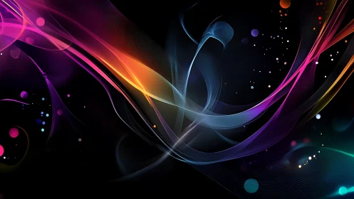 Nebula Ribbons Dancing Through Midnight Digital Silence.