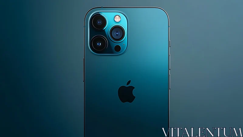 iPhone 12 Pro Pacific Blue rear camera module arrangement with optical lens assembly