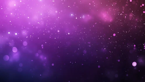 Nebula confetti drifting across a violet twilight hush.