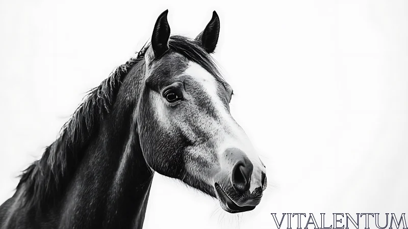 Striking black and white portrait captures a horse&rsquo;s grace.