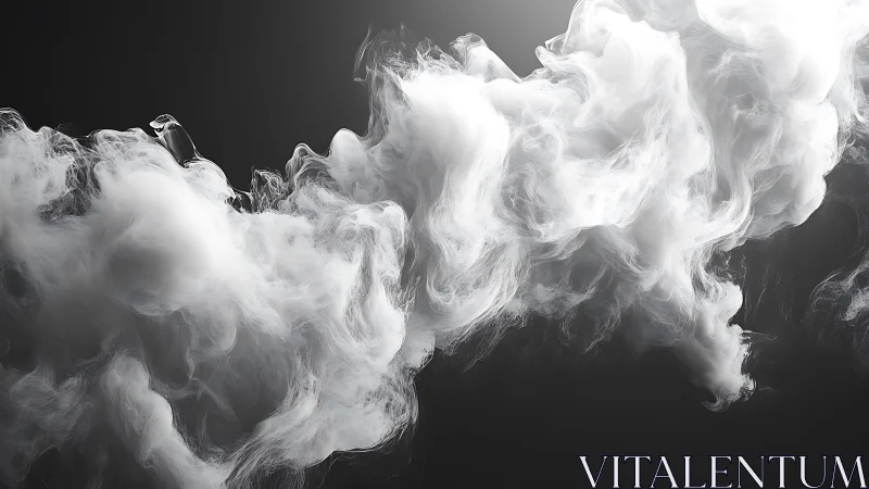 Ghostlike plumes of white smoke twist through shadowed air.