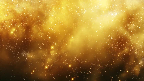 Golden starcloud drift where cosmic dust learns to glow.
