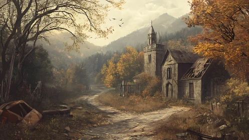 Autumn ghosts linger around a crumbling mountain chapel.