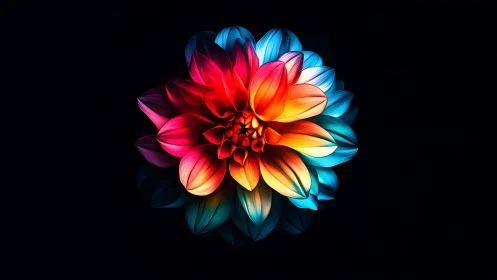 Rainbow Dahlia's Neon Glow.