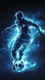 Streaking starlight footballer bends physics around the ball