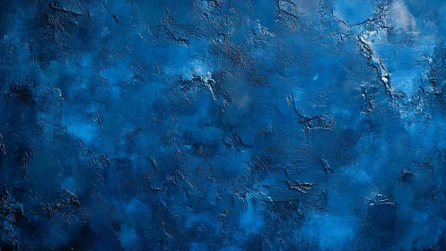 Midnight pigments converse softly across a textured blue void