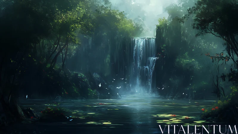 Luminous Cascade: Where Emerald Jungle Whispers to Pristine Waters