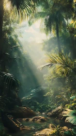 Enchanted Rainforest Stream Glows With Sacred Light