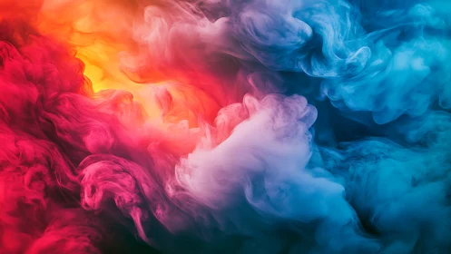 Chromatic vapor currents in bilateral gradient composition.