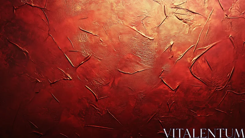 Rich red textured wall with artistic plaster finish effect.