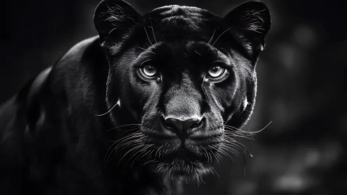 Powerful Panther Stares with Intense Grace and Presence