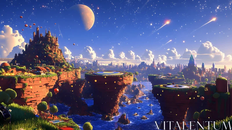 Starlit floating islands welcome curious dreamers to explore