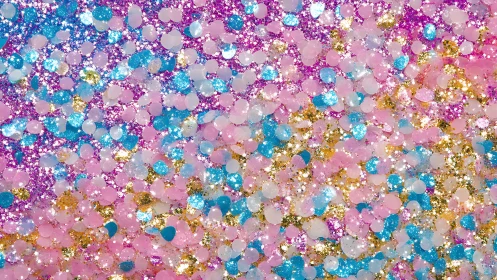 Colorful pastel confetti and glitter abstract background.