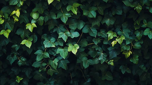 Deep emerald ivy foliage with subtle natural gradients.