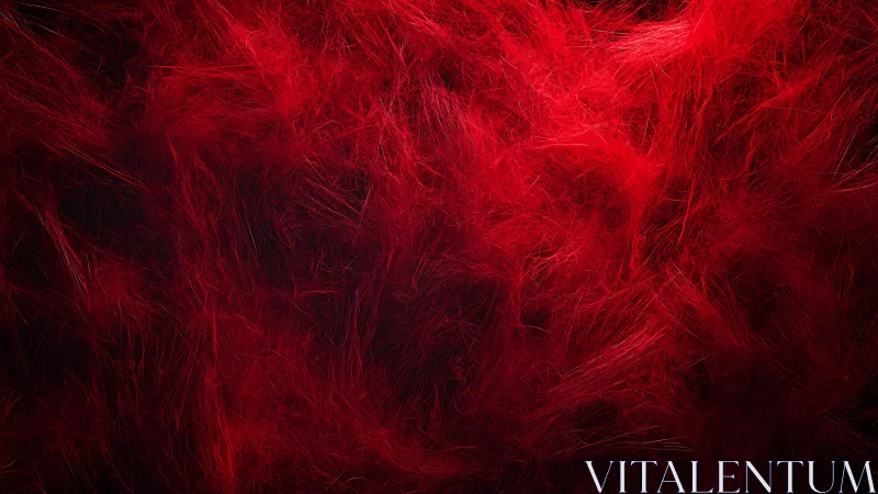 Vivid Red Abstract Texture with Wispy Brushstroke Effect.