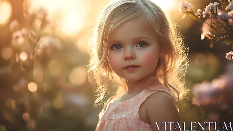 Golden Hour Innocence: A Child's Portrait in Warm Light.