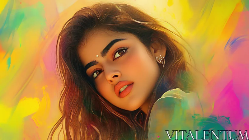 Color-drenched portrait glows with soft, luminous warmth