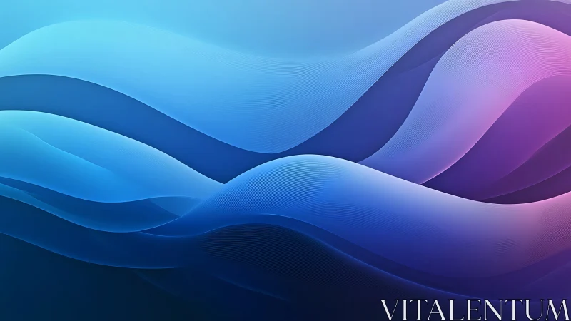 Gentle blue and purple waves flowing in soothing motion.