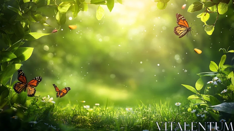Butterflies script sunlight into a glowing meadow poem