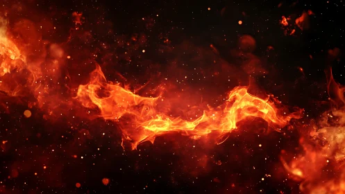 Fluid Fire Dynamics: Turbulent Combustion Plume with Particle Dispersion