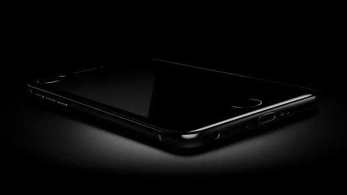 Black Smartphone Product Showcase Elegant Minimalist.