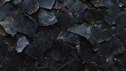 Dark Slate Stone Texture Background in Realistic Style.