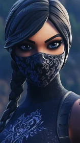 Midnight rogue studies the horizon with quiet electric focus