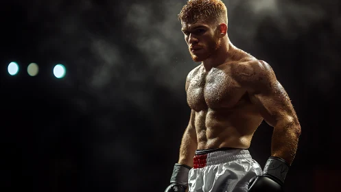 Strength in the Spotlight: An Athlete's Powerful Moment.