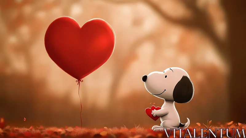 Snoopy's Heartfelt Gesture Soars Through Autumnal Stillness