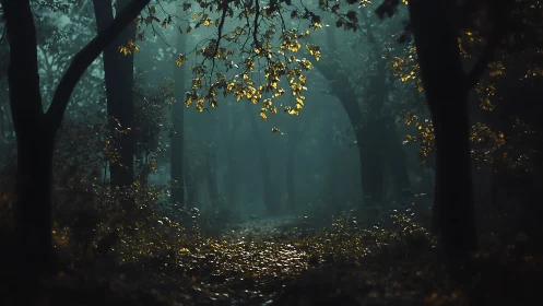 Whispers Through the Misty Canopy: Where Shadows Dance.