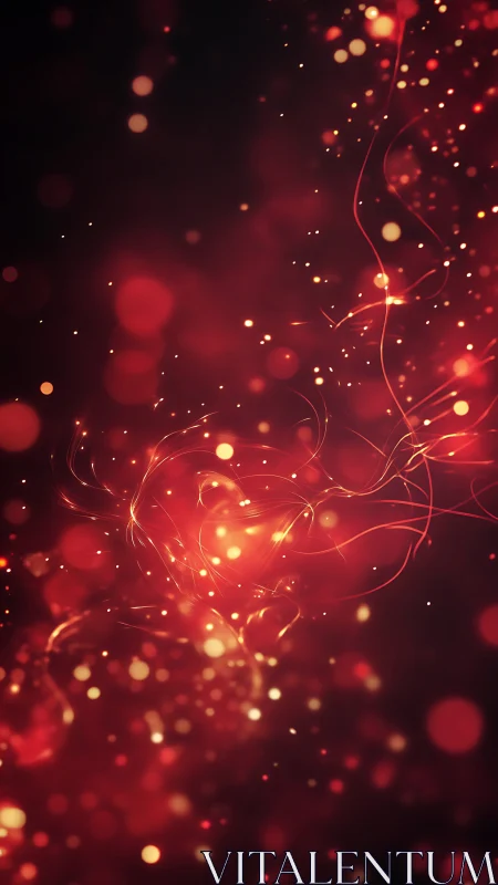 Emberstream Particles Dancing Through Velvet Nightfall.