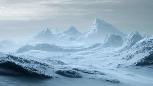 Frigid volumetric light over procedurally modeled ice range