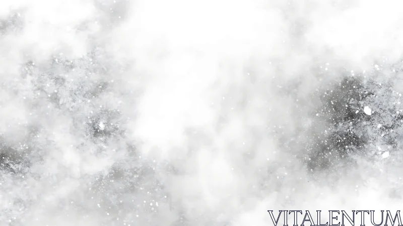 Soft winter snowfall drifting through a gentle white haze.