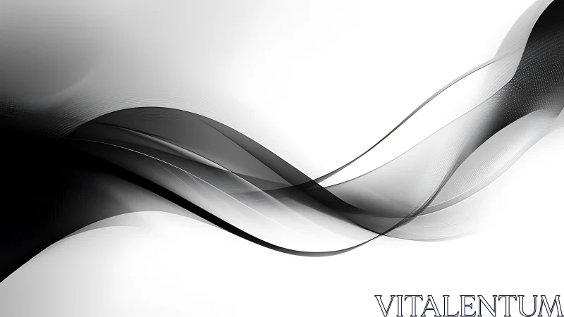 Silken monochrome waves drift like digital ink across light