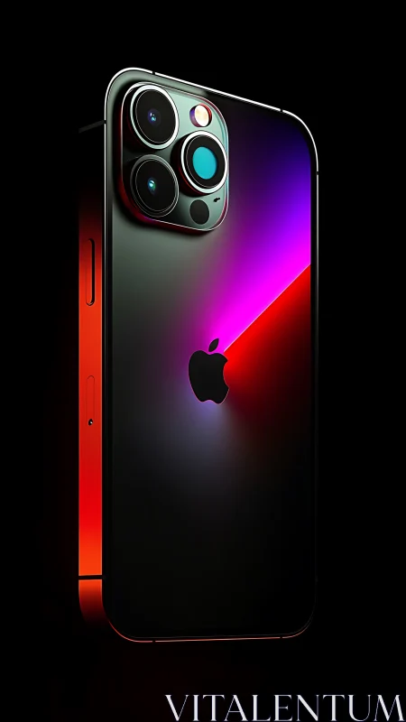 iPhone 12 Pro Red with Magenta Gradient Render.