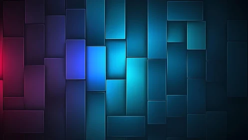 Vibrant Rectangular Geometric Pattern in Gradient Neon Colors.